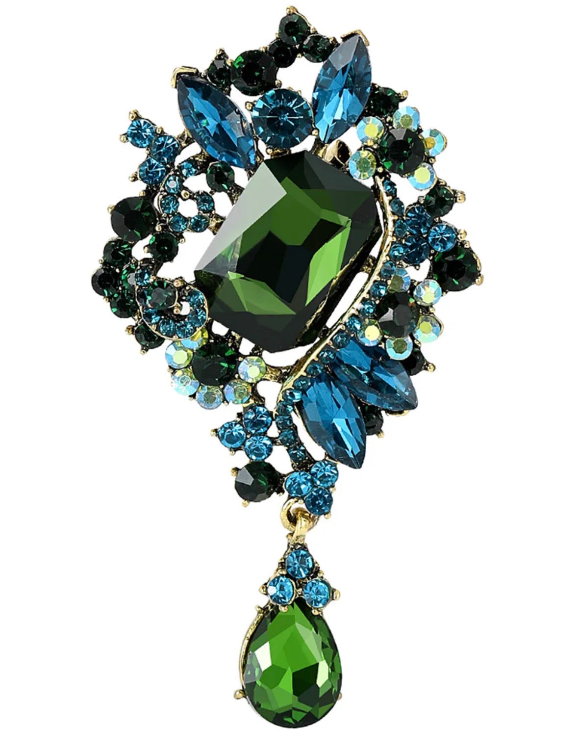 Emerald Ocean Heirloom Brooch