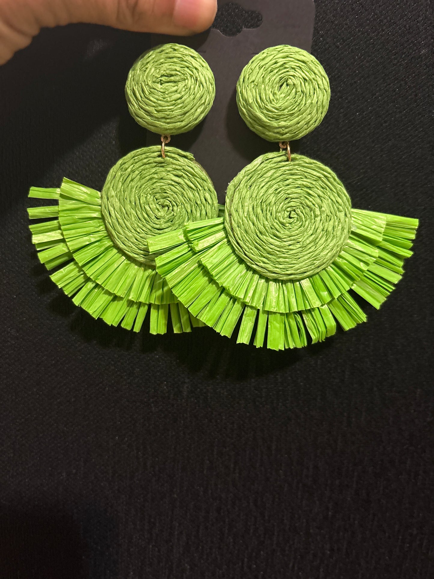 Straw Spring Earrings