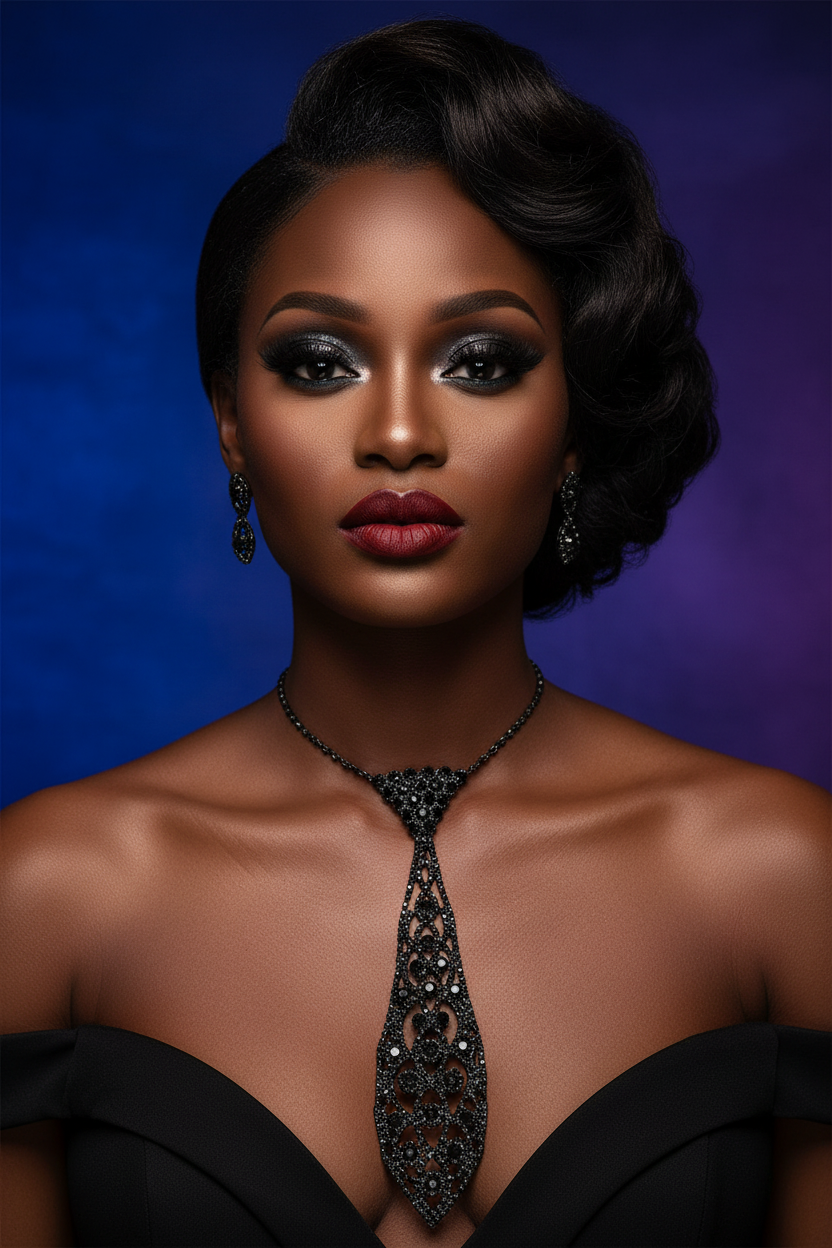Midnight Majesty Statement Necklace Set