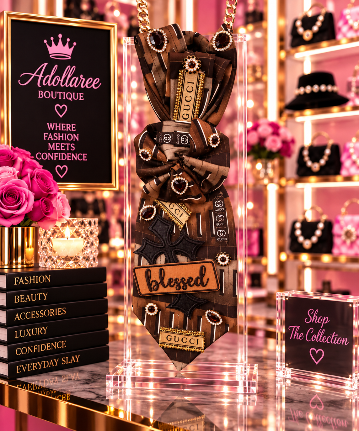 Blessed Brown Luxe Statement Tie