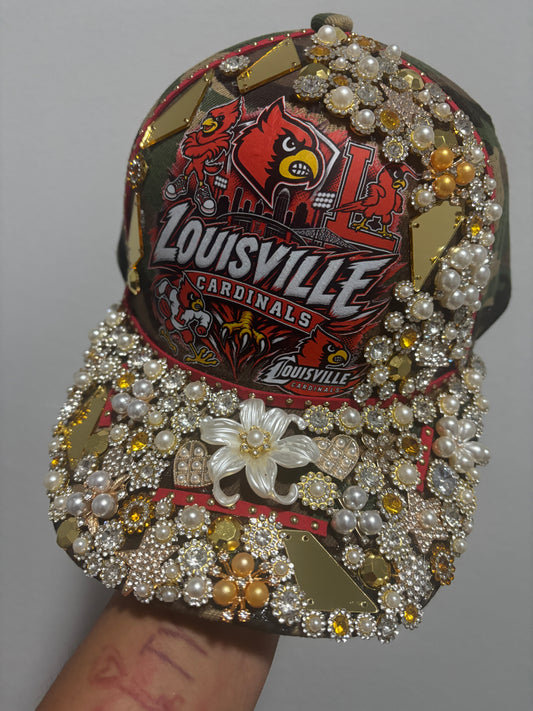 The Golden Cardinal Crown Couture Cap