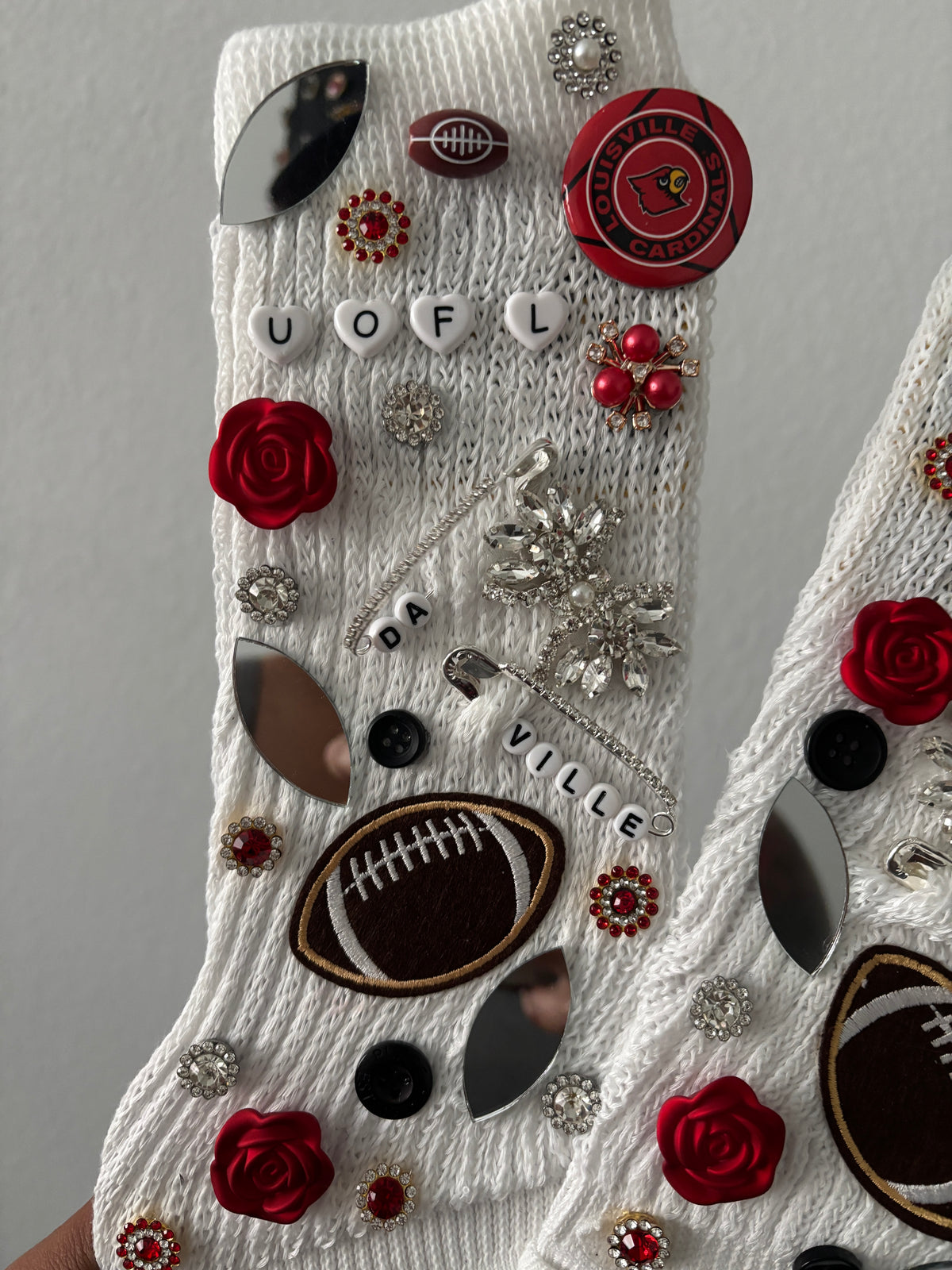 Cards & Couture — UofL Glam Junk Socks
