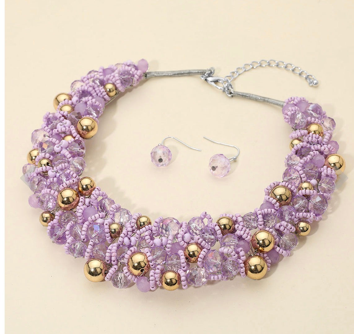 The Lavender Luxe Empress Necklace Set