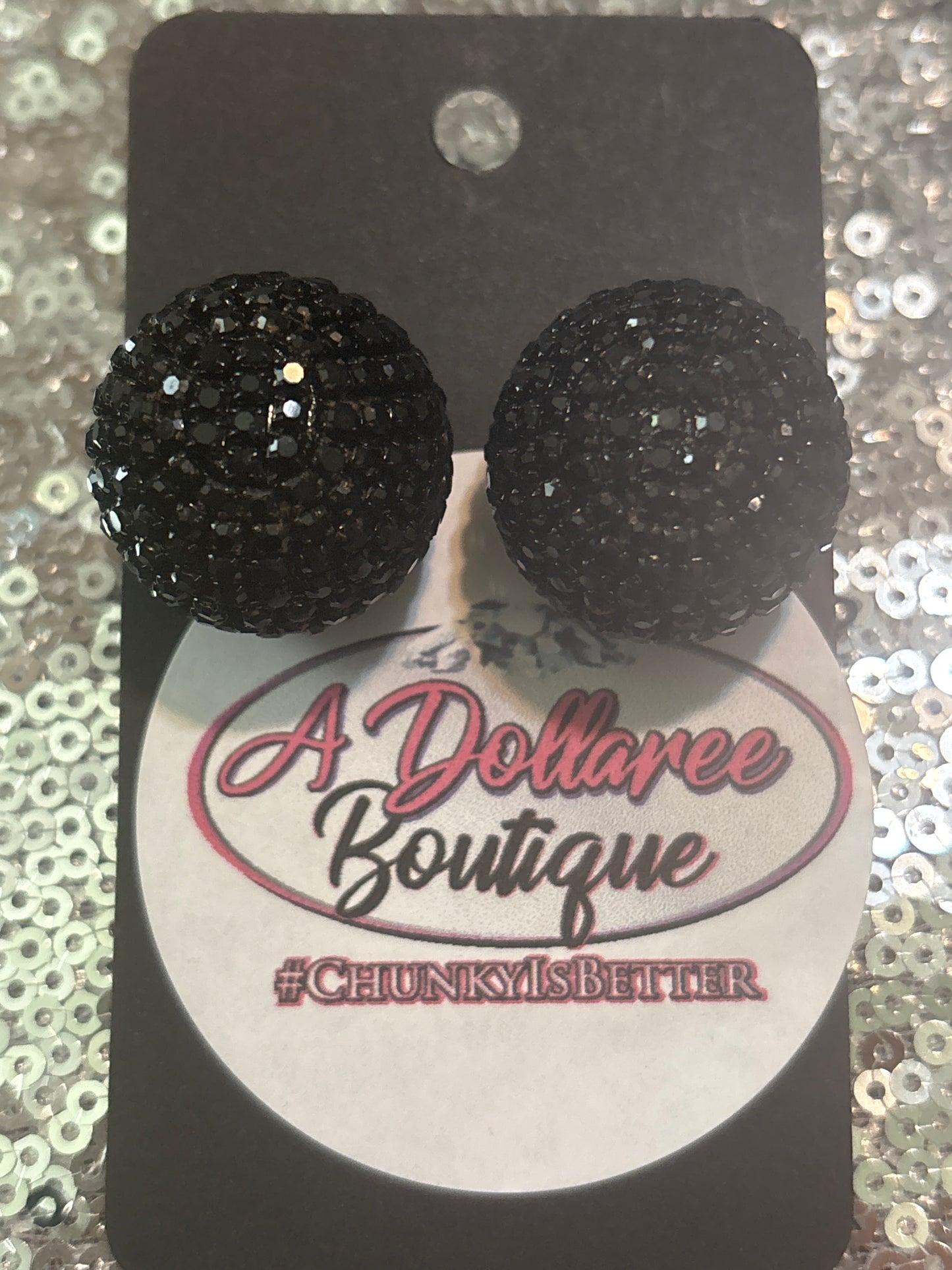 Noir Crystal Luxe Studs