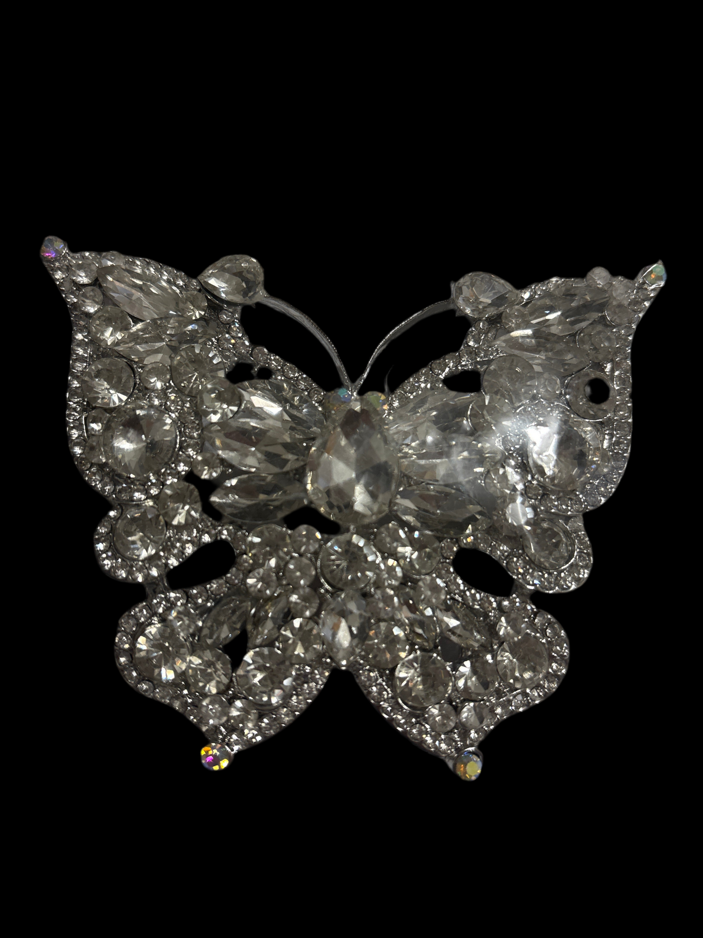 Multi Stone Butterfly Pin Brooch / Pendant