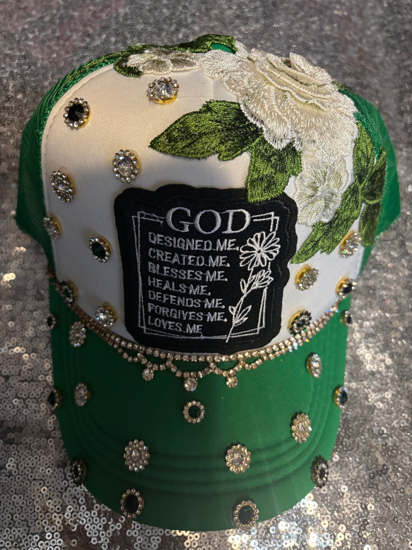 God Designed Me Crystal Bloom Cap