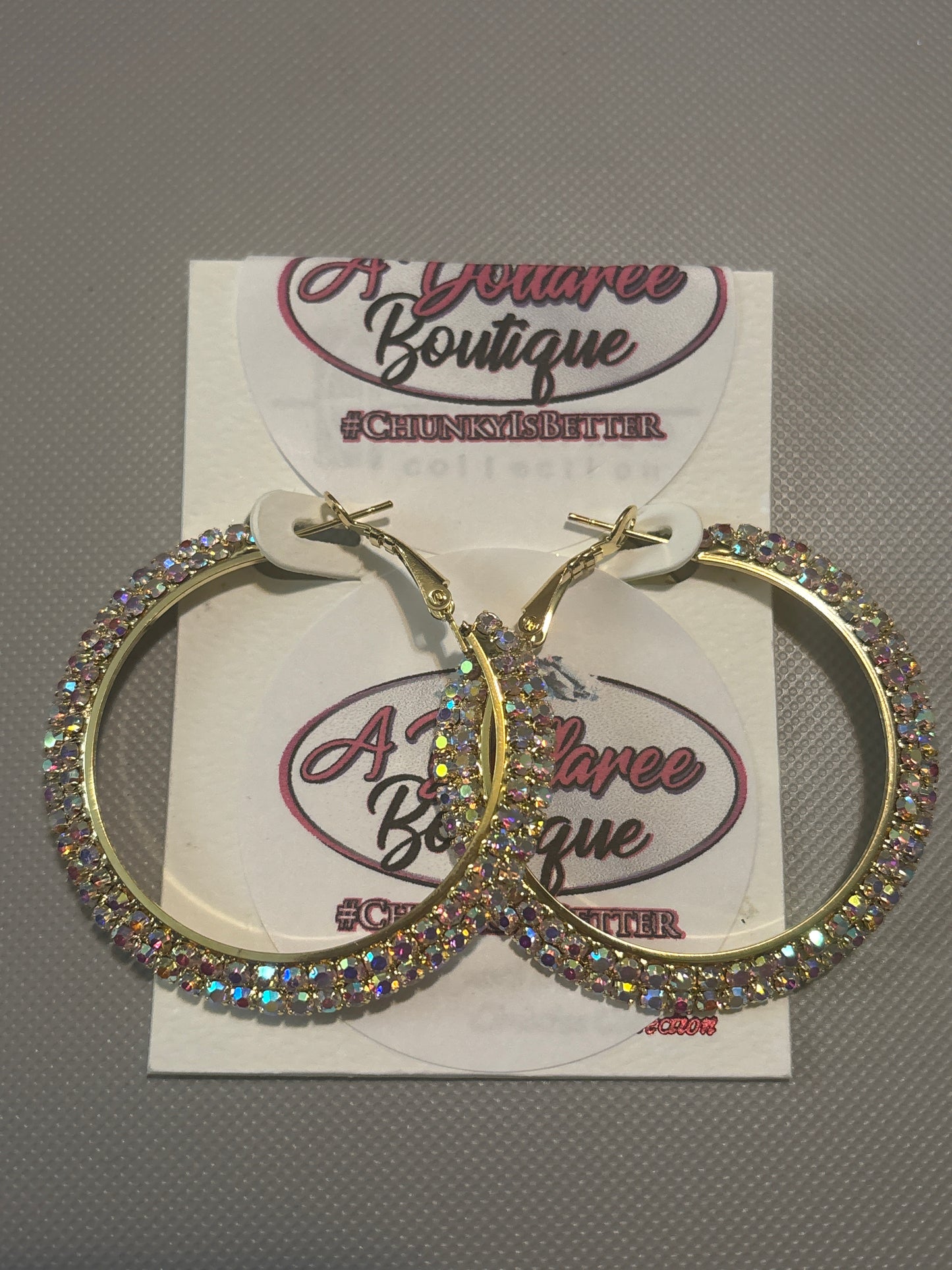 Iridescent Radiance Luxe Hoops