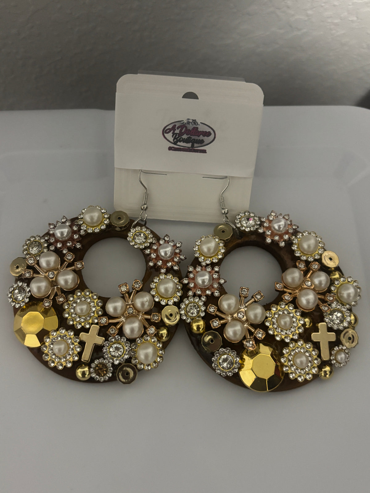 Golden Grace | Handmade Junky Glam Statement Earrings