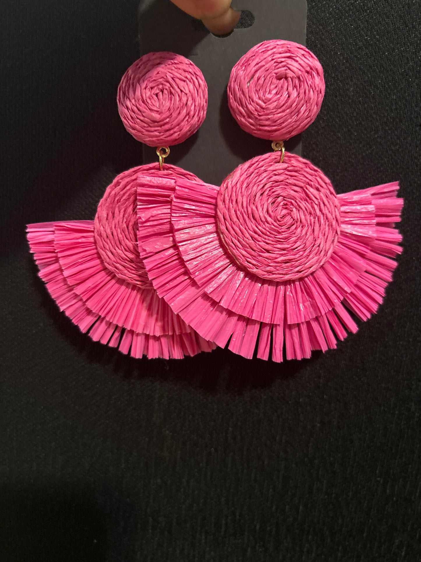 Straw Spring Earrings