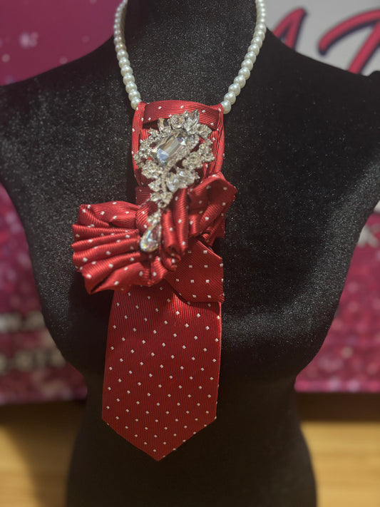 Ruby Duchess Luxe Tie Necklace