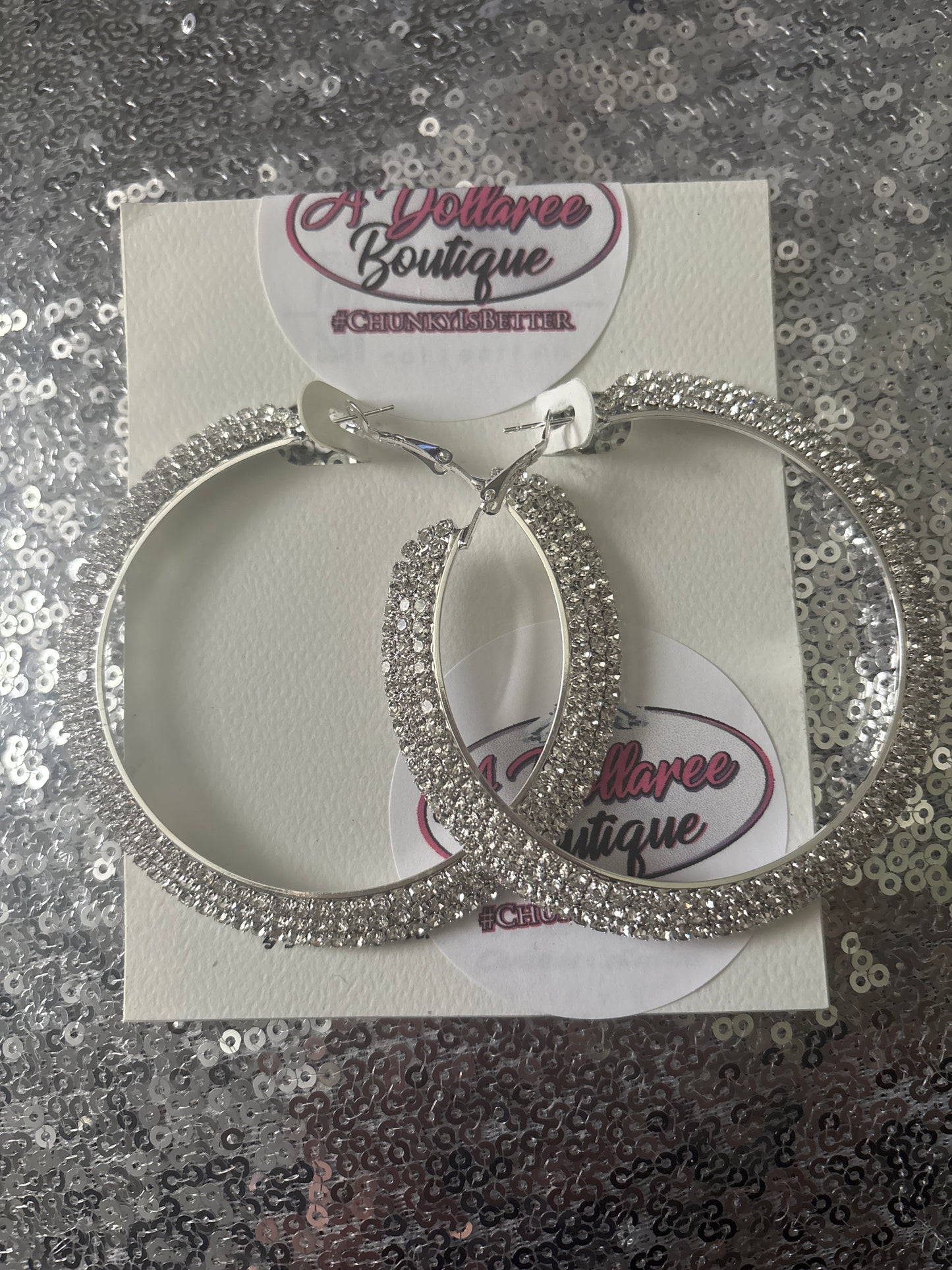 Silver Starlight Luxe Hoops