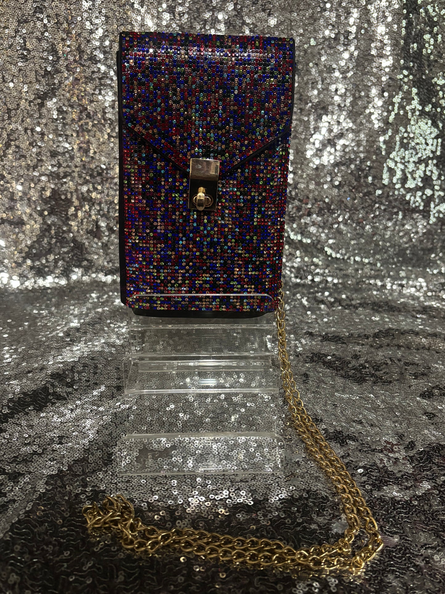 Ruby Royale Rhinestone Phone Crossbody