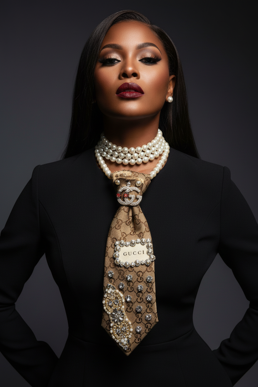 Golden Heirloom Glam Statement Tie