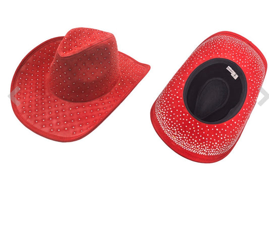 🔥 The Crimson Crown Crystal Fedora (Red)