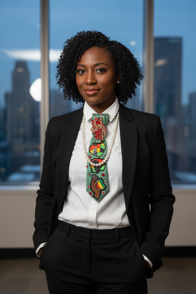 “Royal Roots Statement Tie – Garnet Glow Edition”