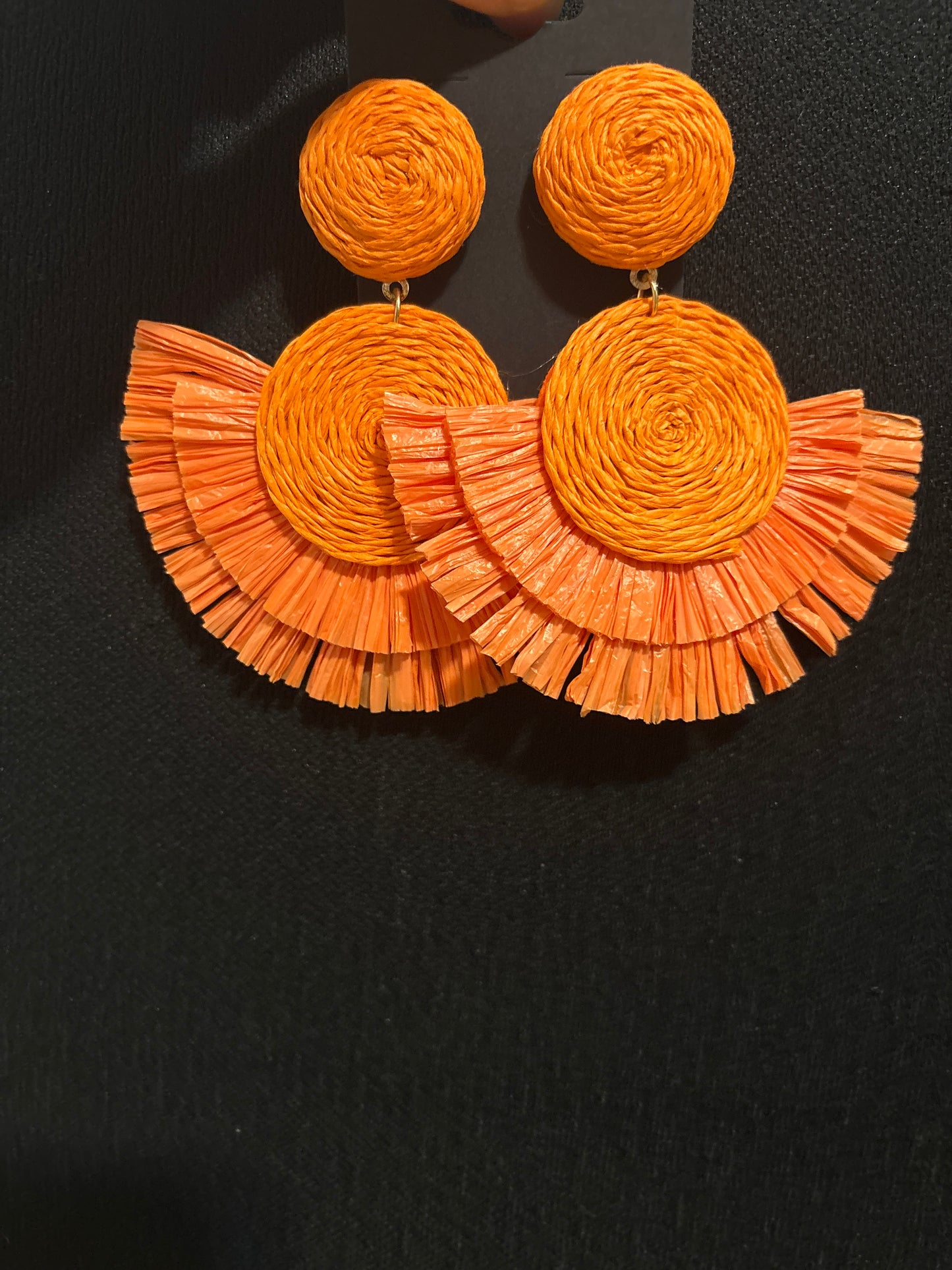 Straw Spring Earrings
