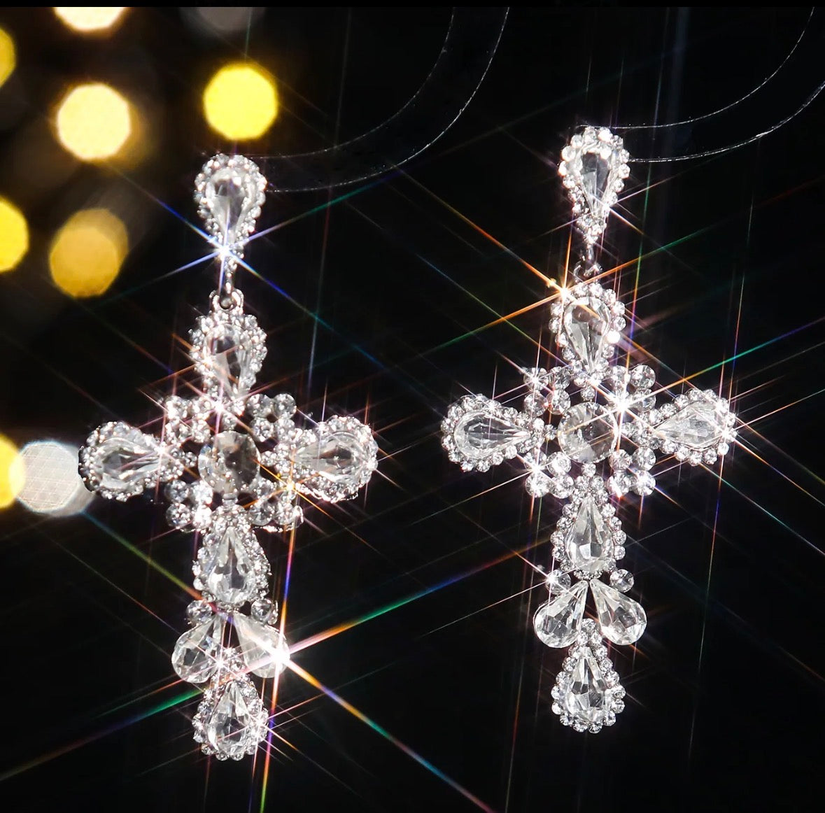 Heavenly Grace Cross Earrings