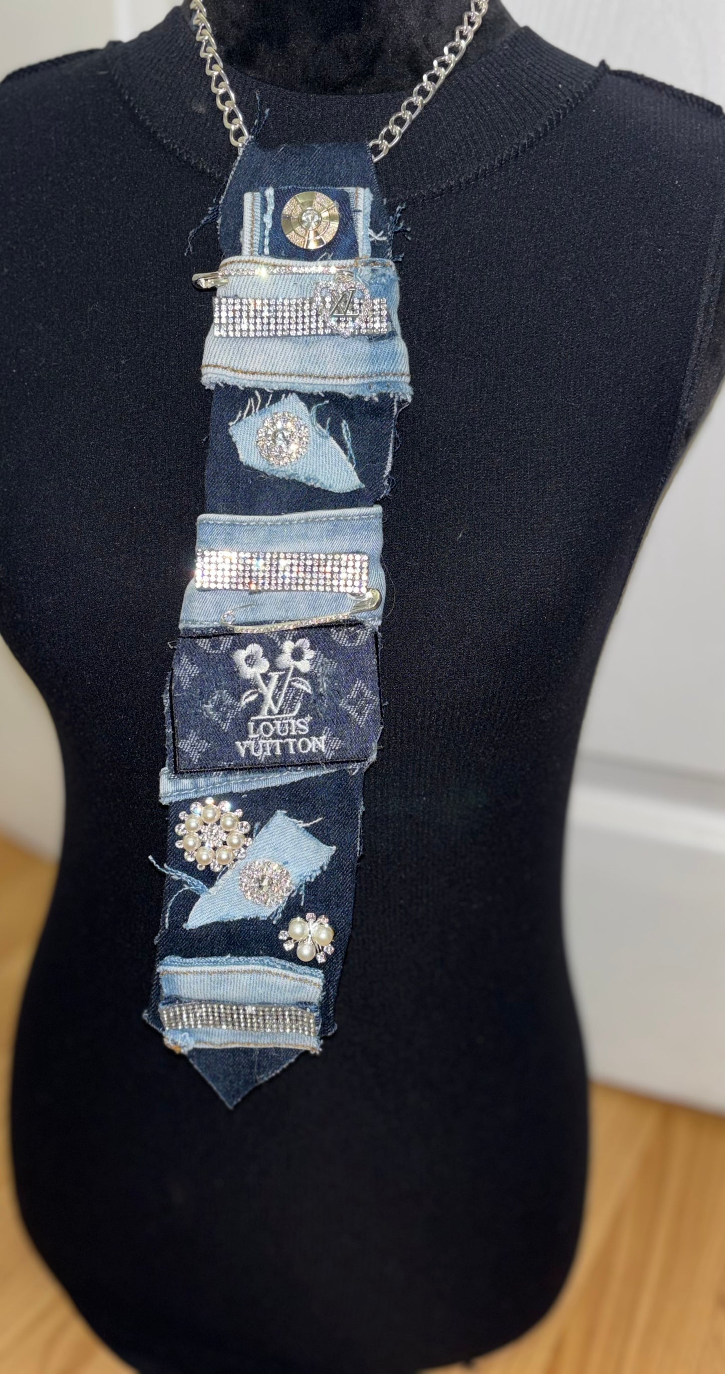 ๐ Midnight Luxe Denim Necktie