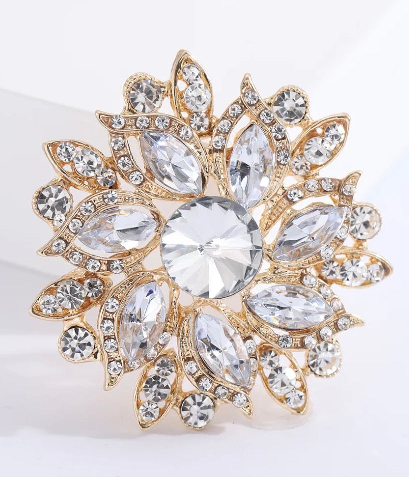 Diamond Radiance Bloom Brooch