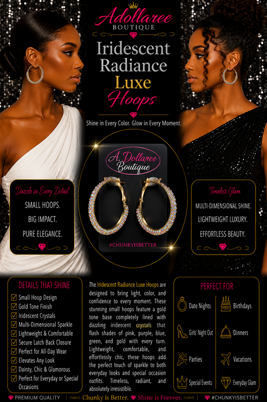 Iridescent Radiance Luxe Hoops