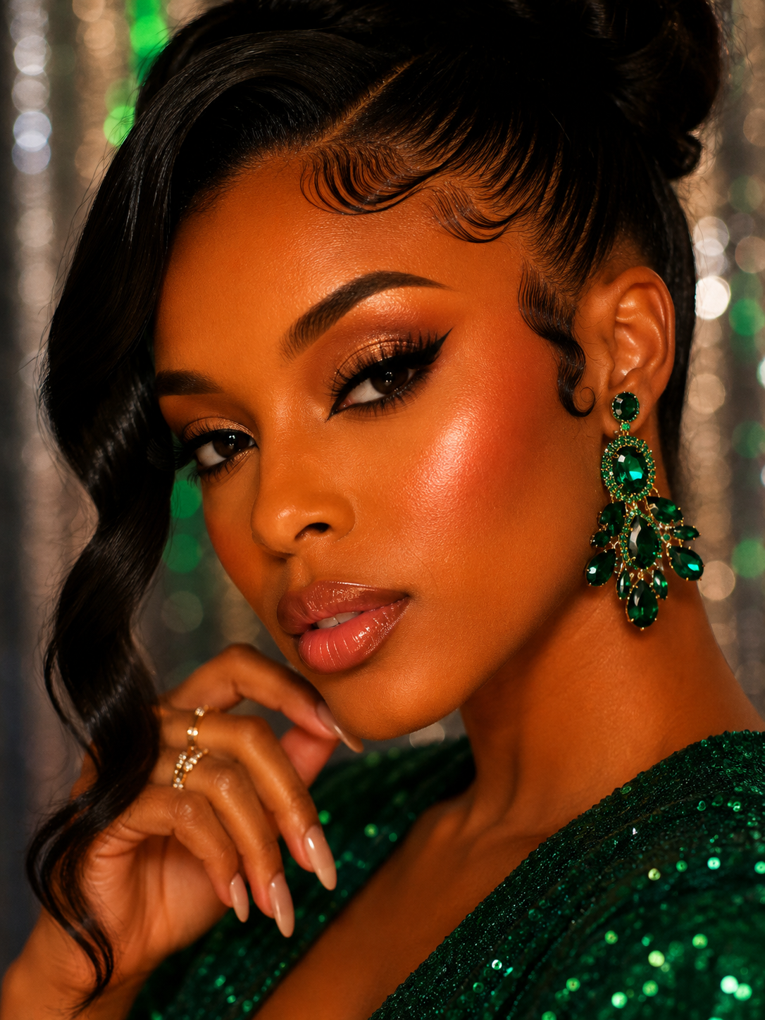 Emerald Empress Luxe Earrings