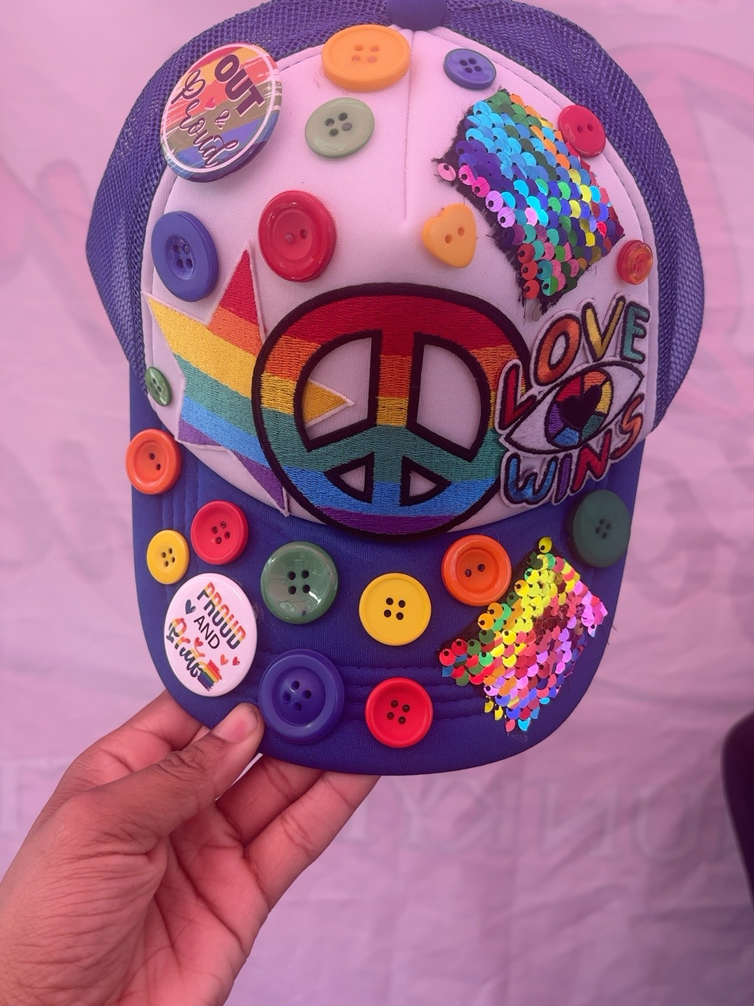 Proud & Loud – Rainbow Love Statement Trucker Hat 🌈✌🏾