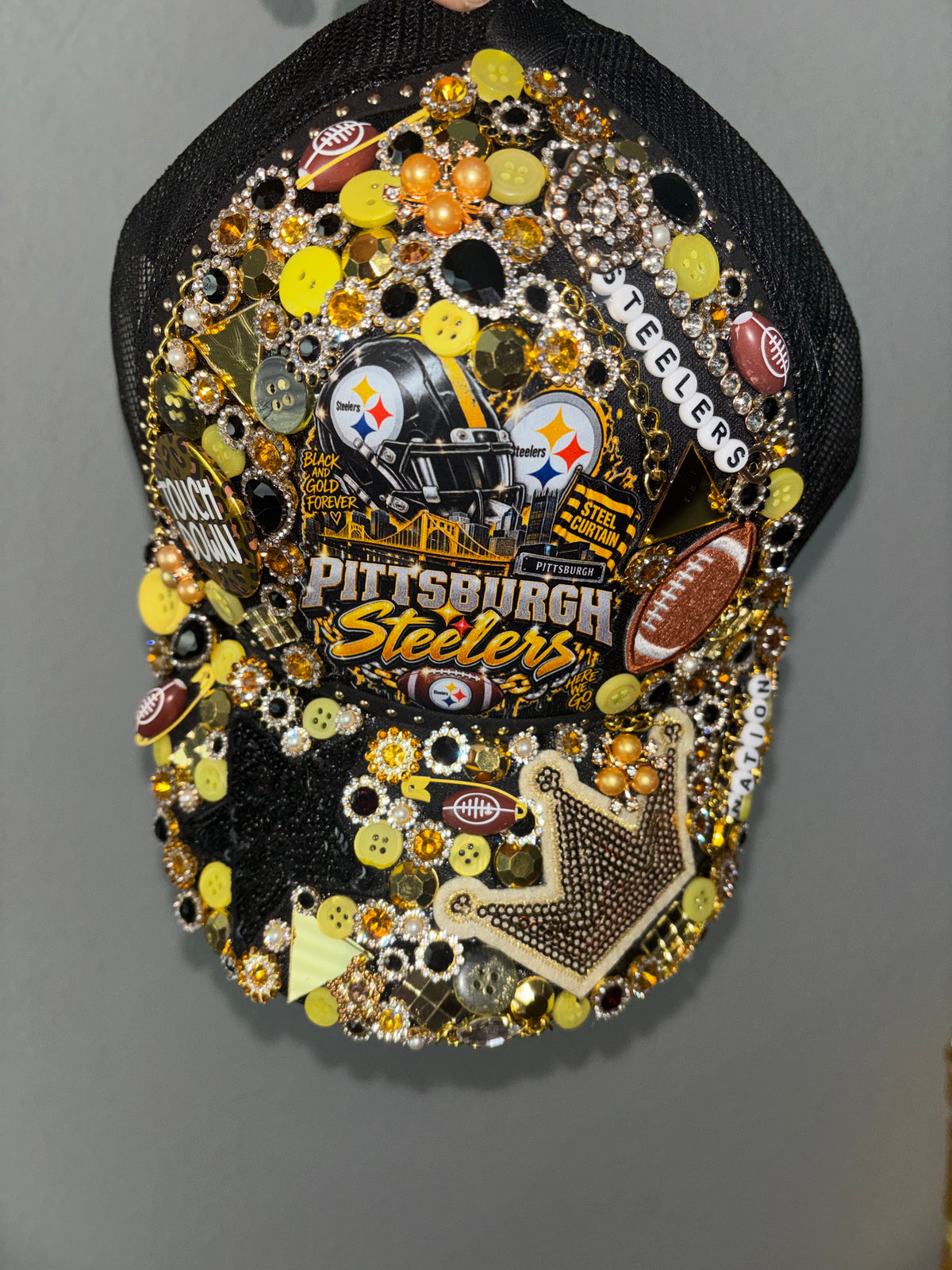 Steel City Royalty — Pittsburgh Steelers Glam Trucker Hat