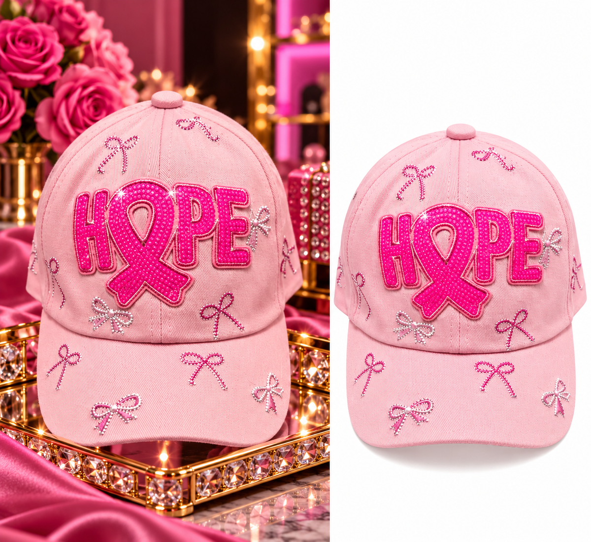 π HOPE in Bloom Sequin Awareness Cap
