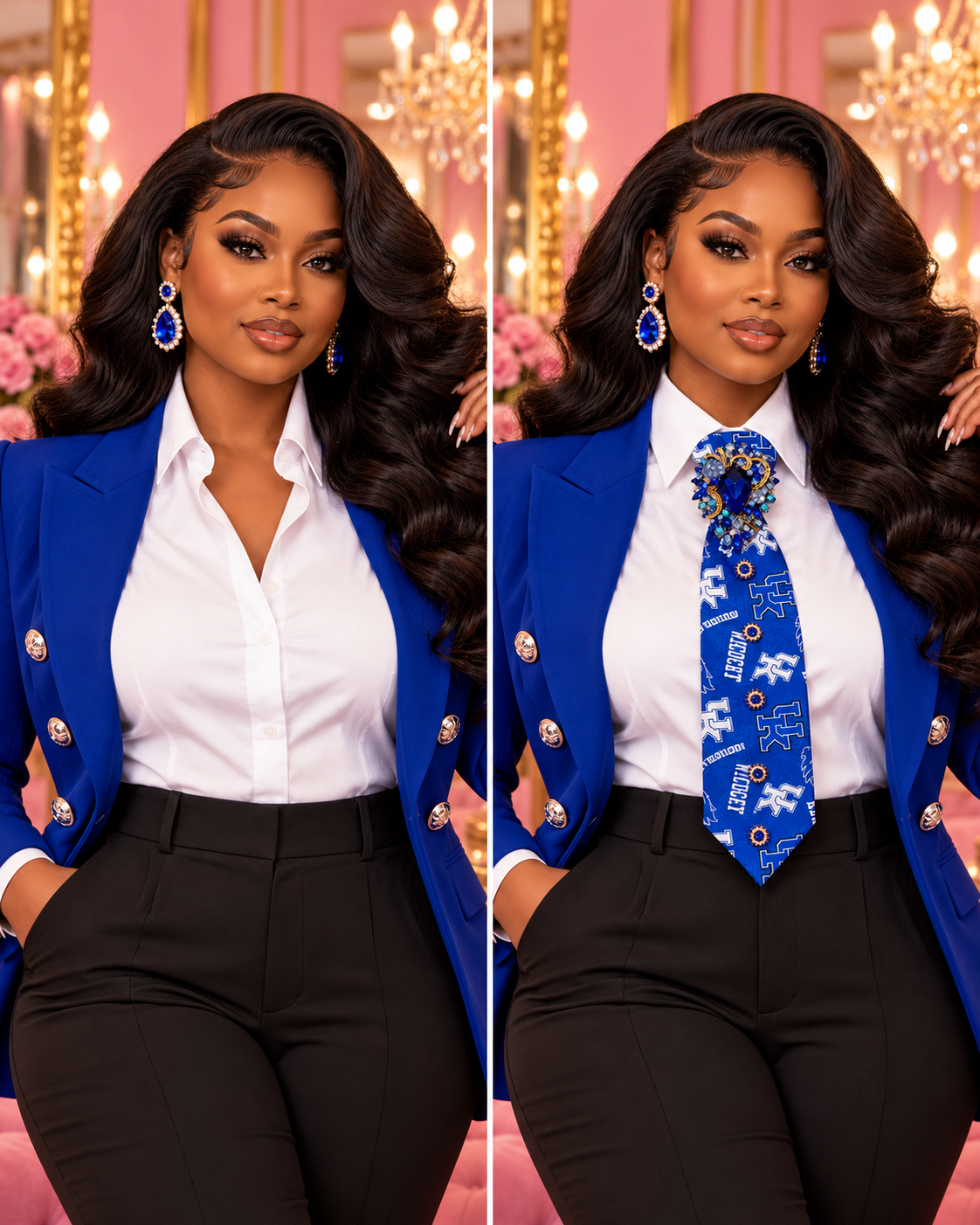 The Sapphire Wildcat Affair | Royal Blue Kentucky Statement Tie