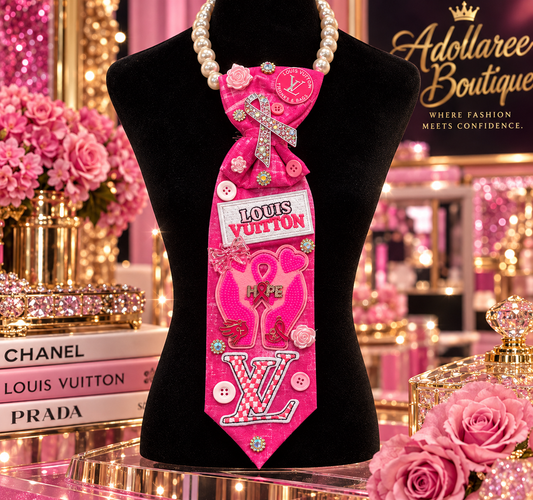 Pink Ribbon Couture – Hope & Luxury Statement Glam Tie