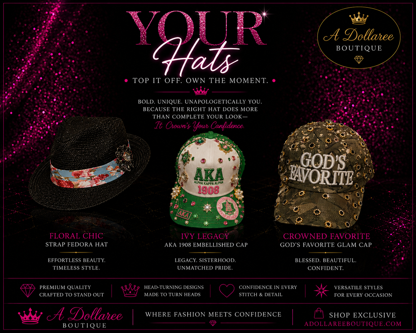“Crown Your Shine: The Adollaree Hat Collection”