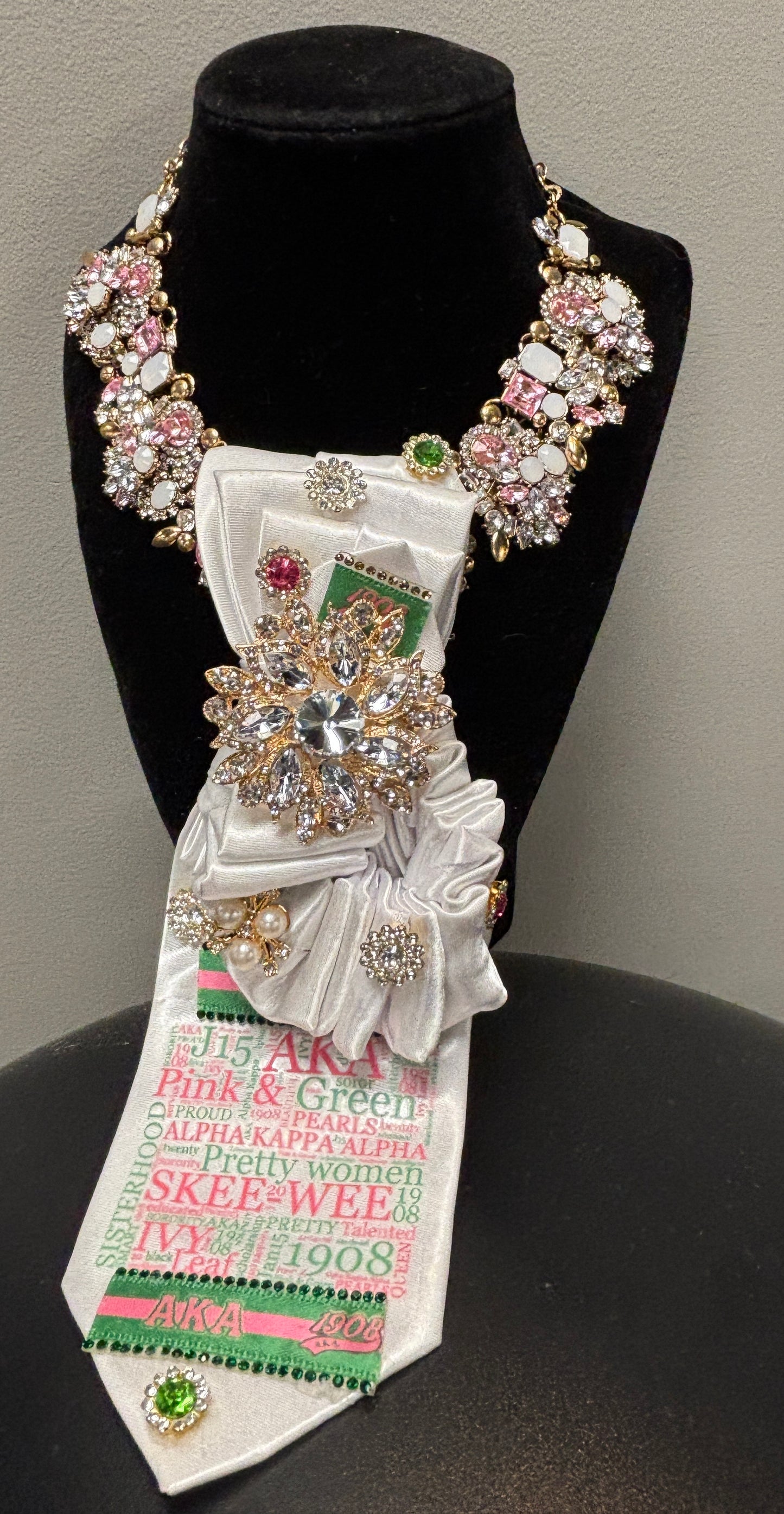 Pink & Green Couture Luxe Statement Tie