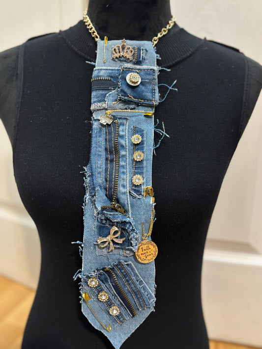 👑 Royal Faith Denim Necktie
