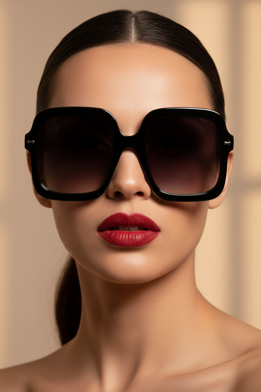 Noir Luxe Oversized Sunglasses