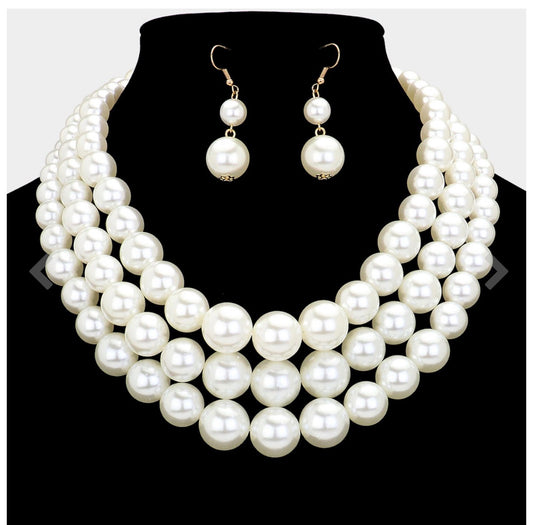 Adollaree Royal Pearl Statement Set