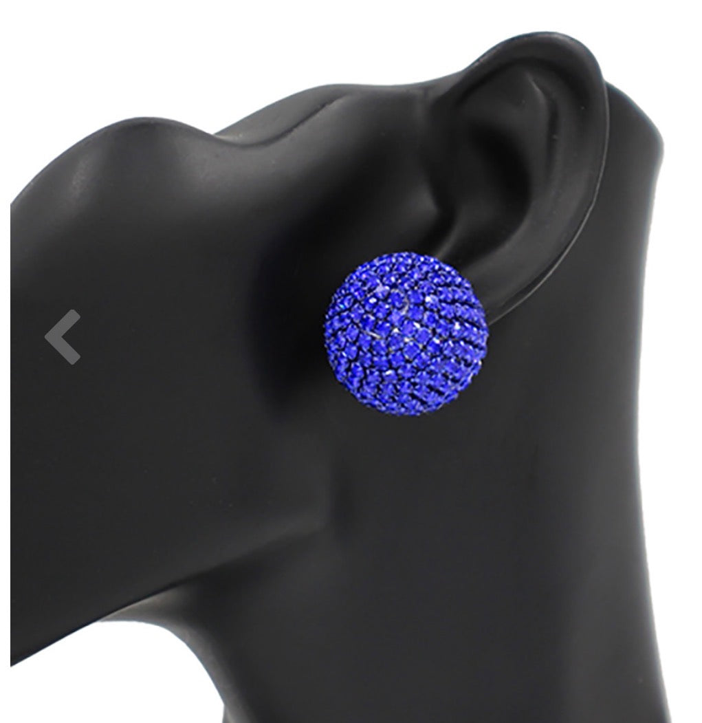 💙 Royal Blue Crystal Dome Studs