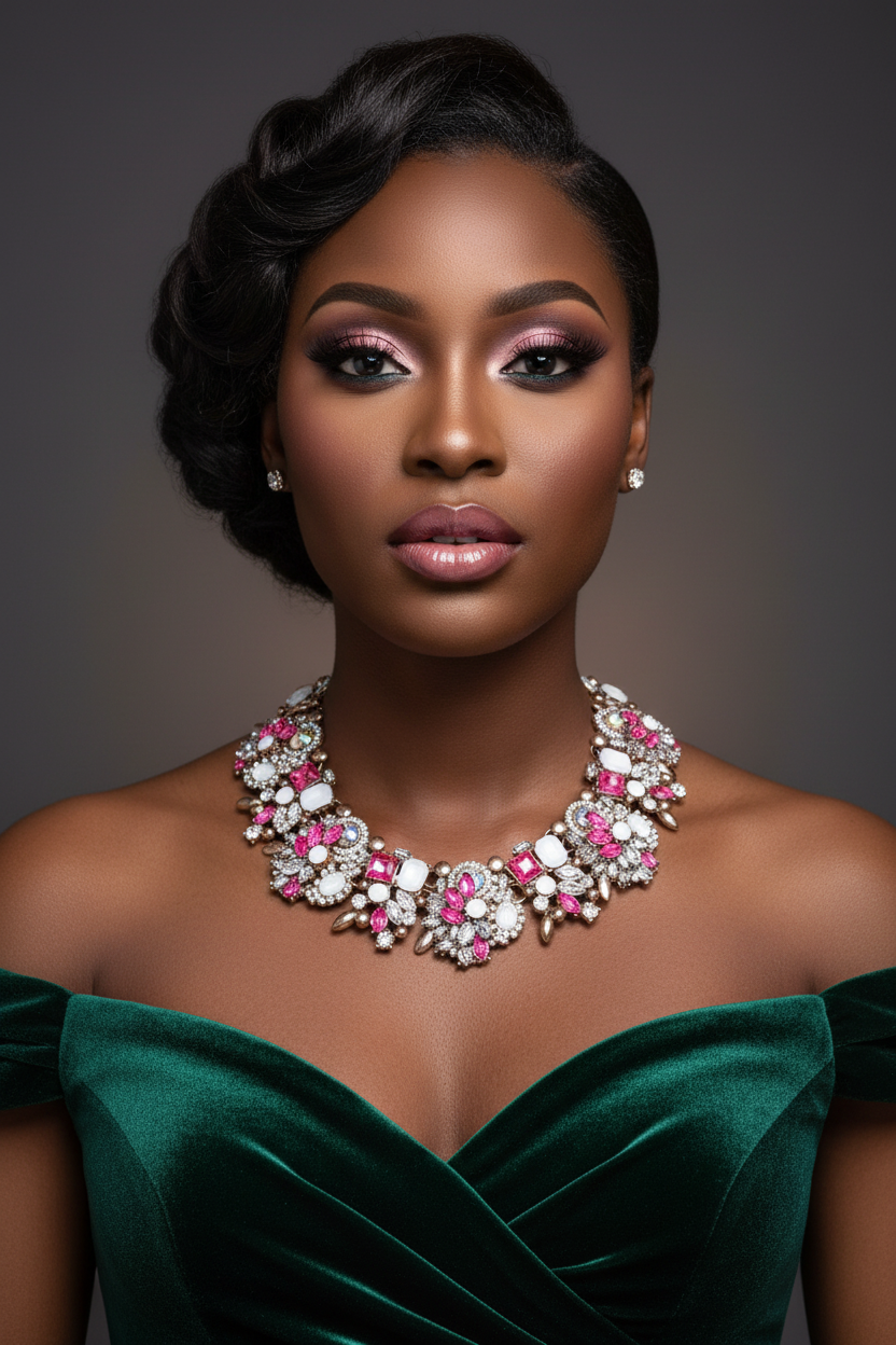 BLUSH ROYAL STATEMENT NECKLACE