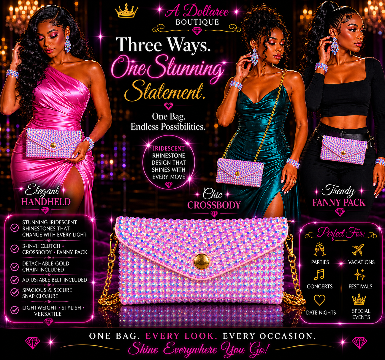 Blush Prism Luxe Belt Bag