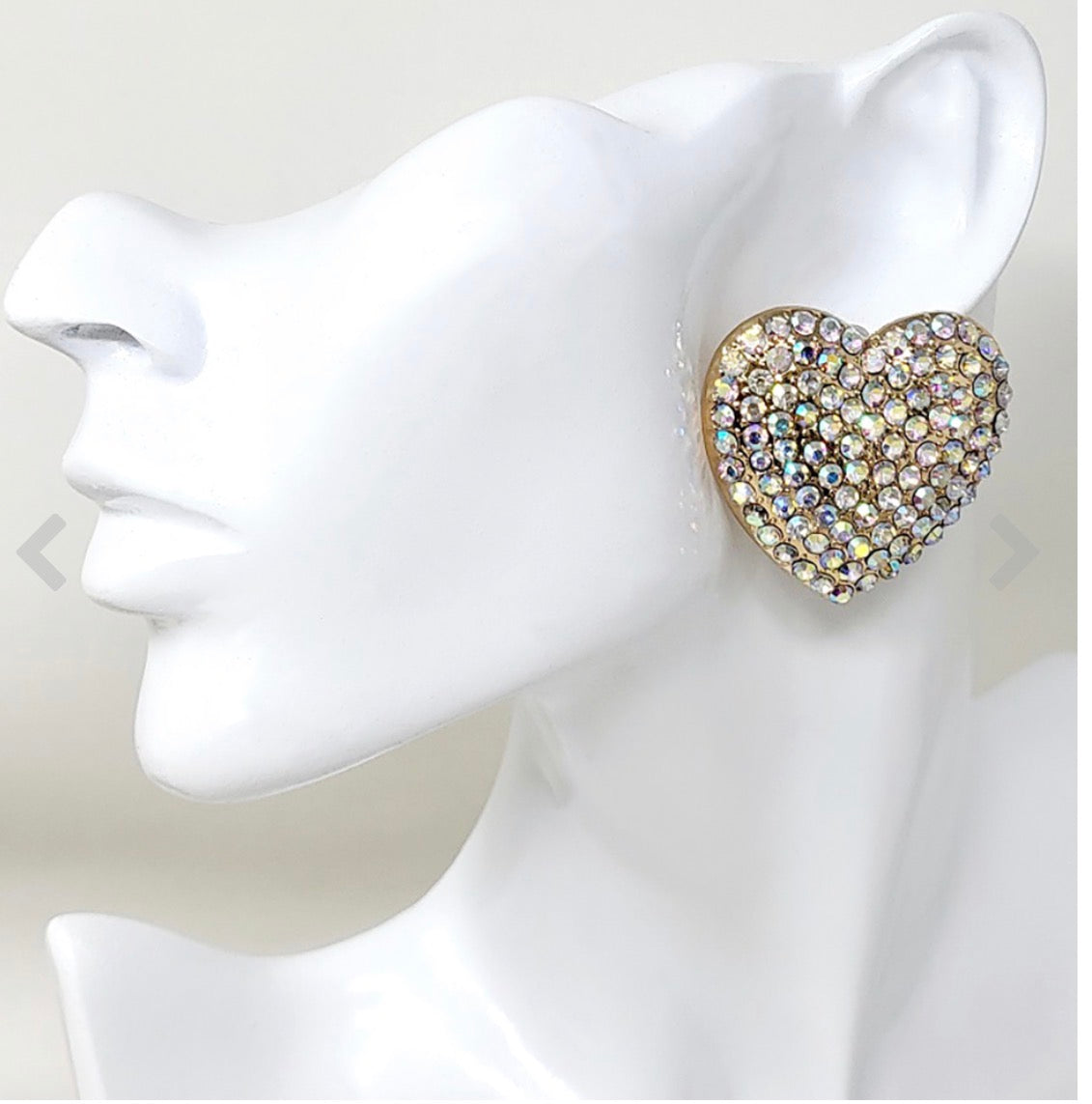 💖 Adollaree “Heart of Shine” Luxe Pavé Stud Earrings