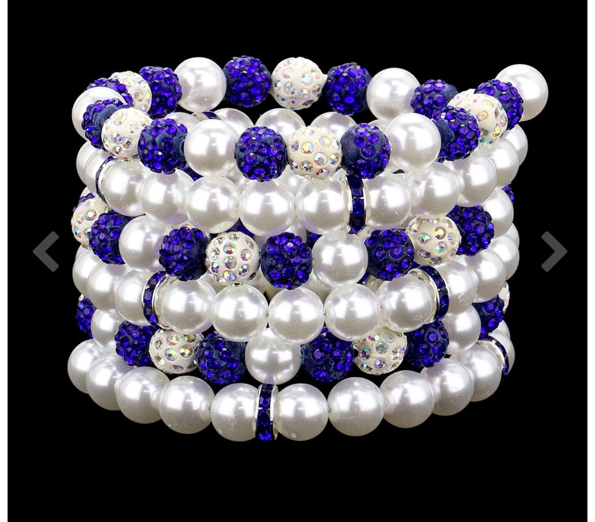 Royal Blue Majesty Stacked Luxe Bracelet Set”