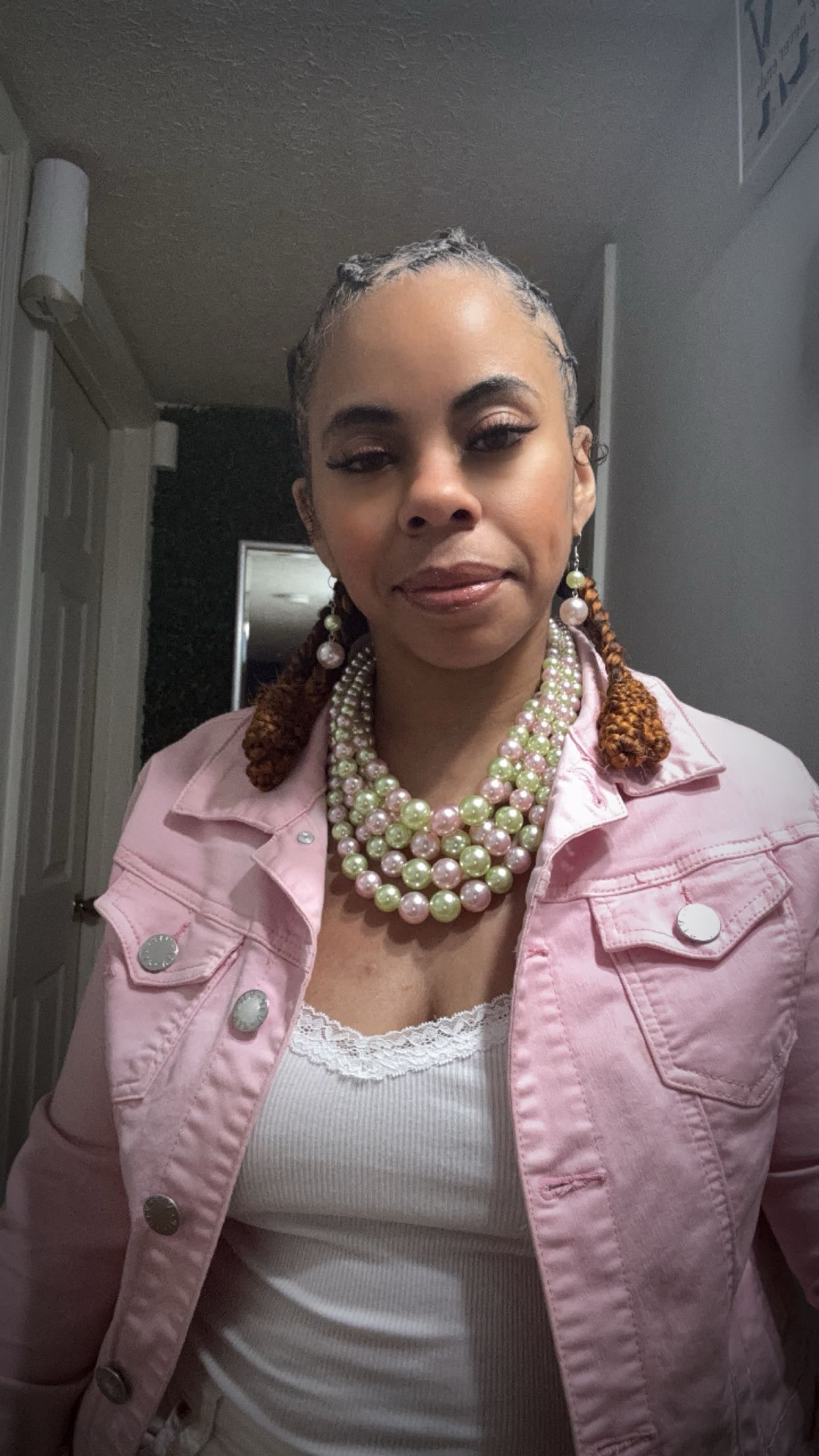 Pearl Multi Strand Bib Necklace