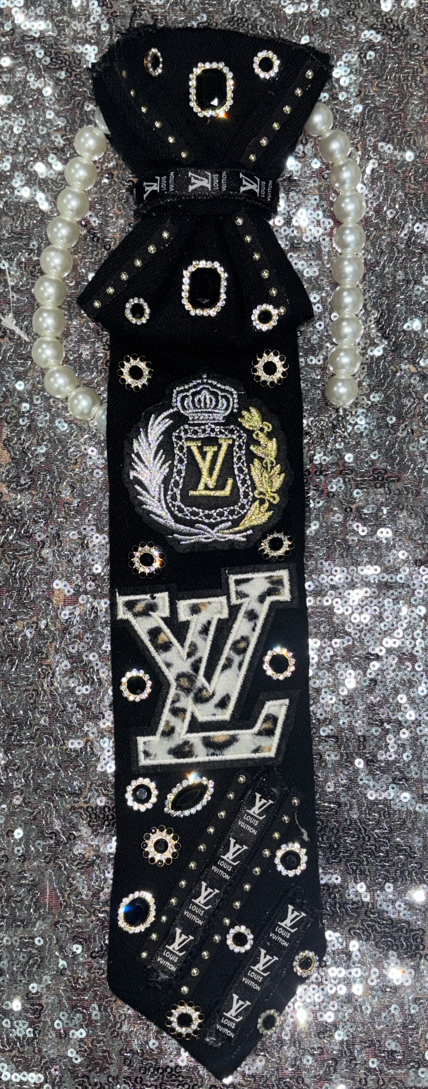 Luxe Leopard Monogram Statement Tie