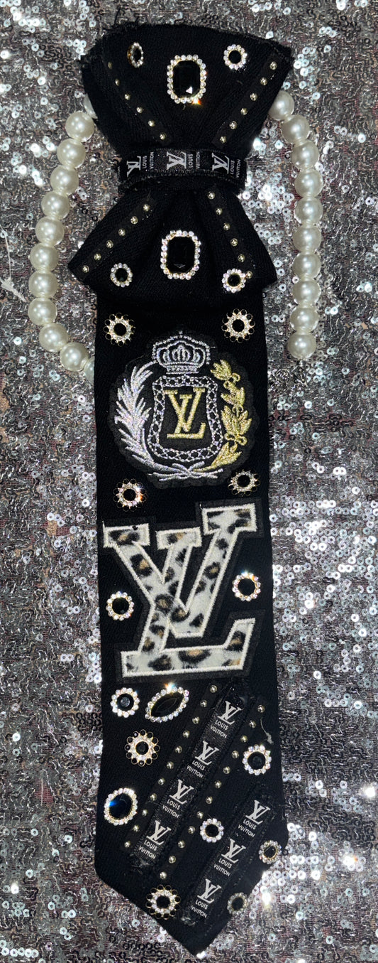 Luxe Leopard Monogram Statement Tie
