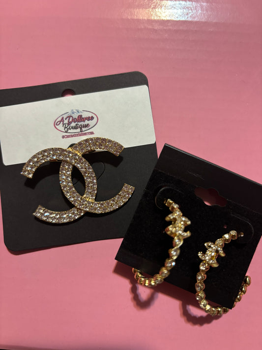 ✨ The Radiant Luxe Hoop Set – Modern Glam with a Golden Twist