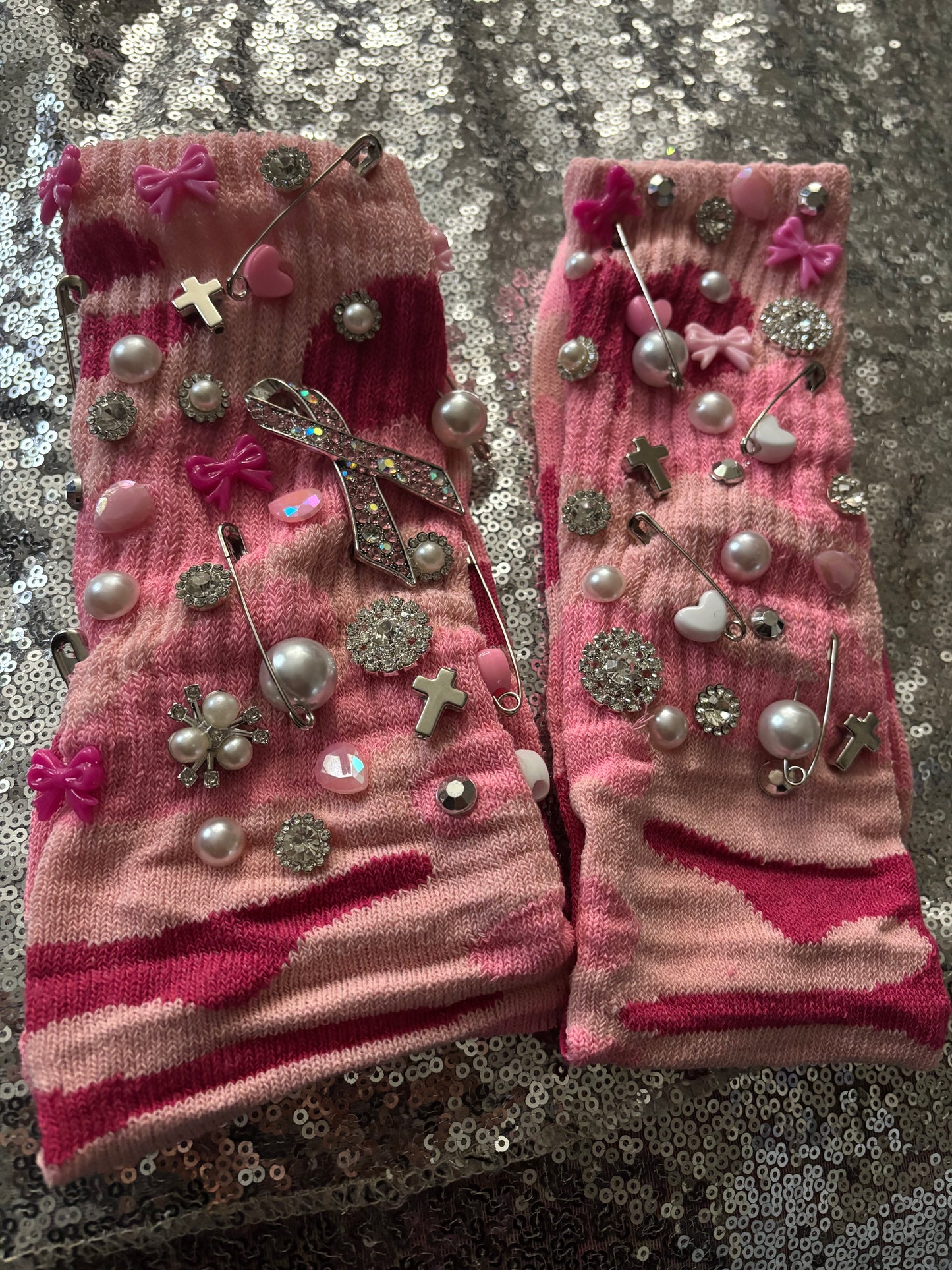 🎀 Faith Over Fear Junk Socks – Breast Cancer Awareness Edition