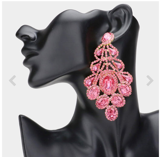 Blushing Queen Statement Earrings