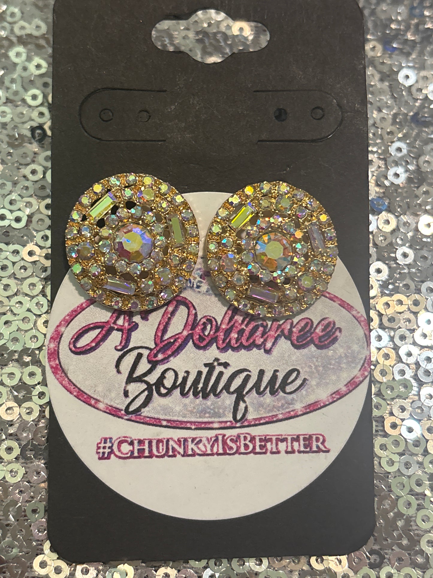 Golden Luxe Glitz Studs