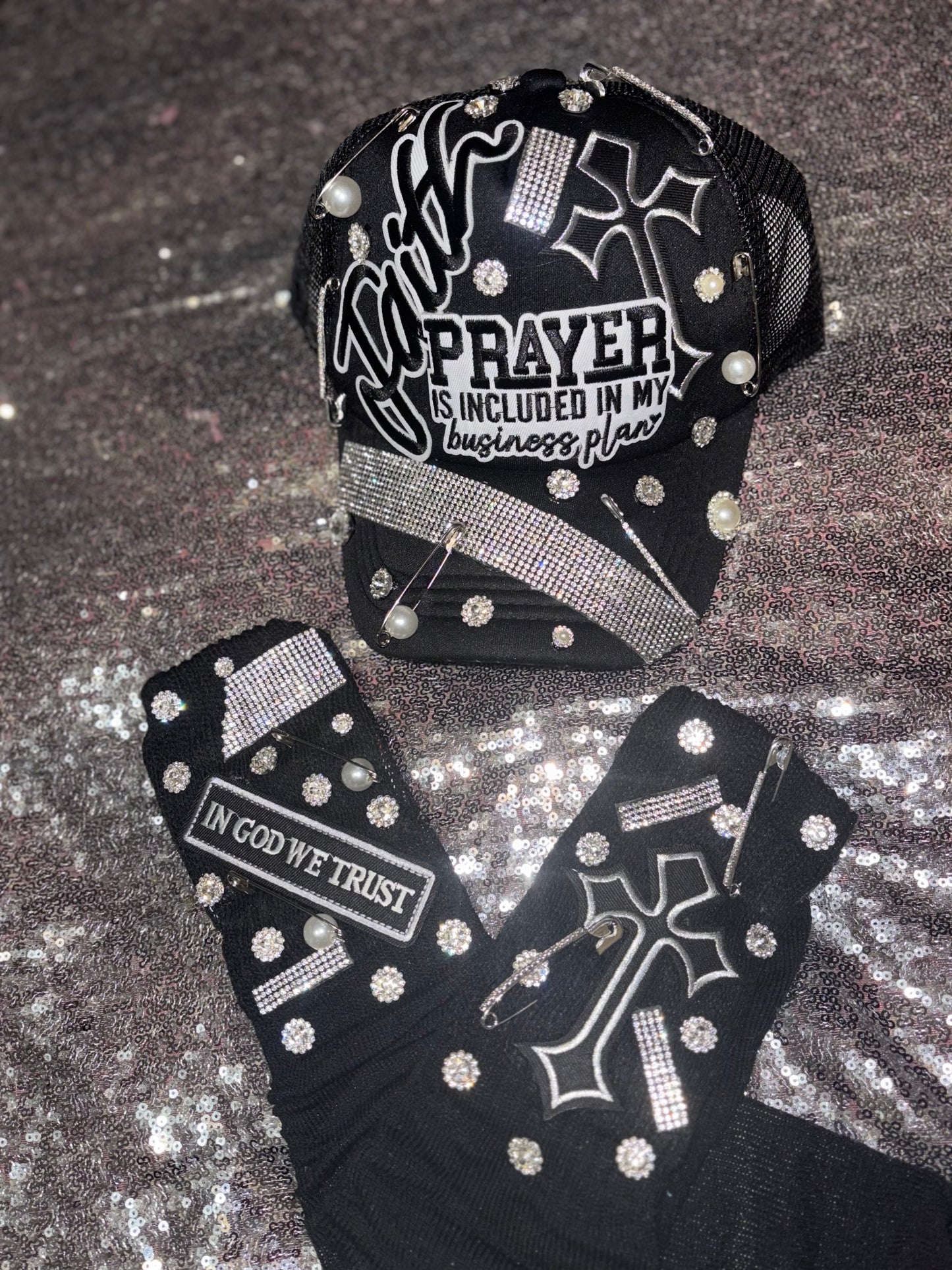 Prayer in My Business Plan Bling Set
