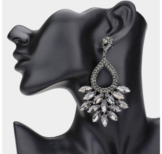Midnight Radiance Chandelier Earrings