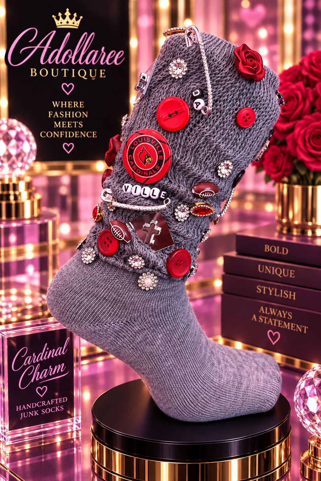 Cardinal Charm Junk Socks